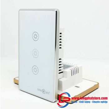 Công tắc Wifi cảm ứng chạm 3 nút chữ nhật ONECAM LS-103