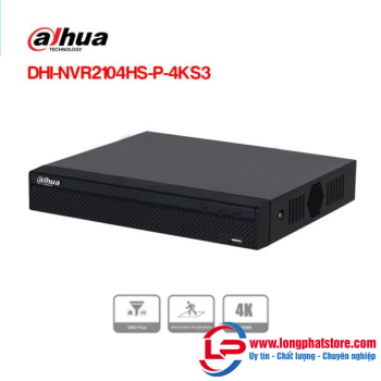 Đầu ghi hình IP PoE 4 kênh DAHUA DHI-NVR2104HS-P-4KS3