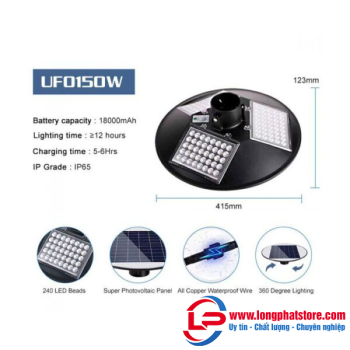 Đèn đường năng lượng mặt trời JINDIAN UFO 150w
