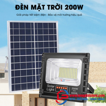 Đèn pha led năng lượng mặt trời JINDIAN JD-8200L 200W