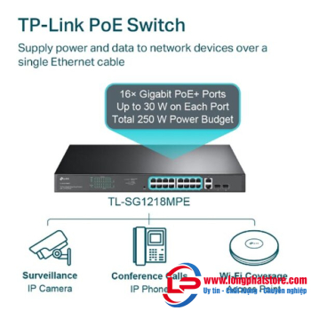 Easy Smart Switch 18 cổng Gigabit TP-LINK TL-SG1218MPE