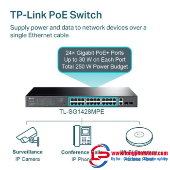 Easy Smart Switch 24 cổng Gigabit TP-LINK TL-SG1428PE