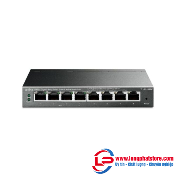 Easy Smart Switch 8 cổng Gigabit với 4 cổng PoE+ TP-LINK TL-SG108PE