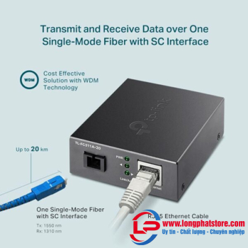 Gigabit WDM Media Converter TP-LINK TL-FC311A-20