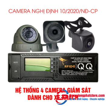 Hệ thống 4 camera giám sát NĐ10 cho xe khách (HT04-ND10)