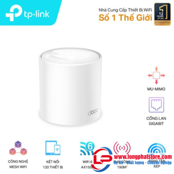 Hệ Thống Mesh WiFi 6 Cho Gia Đình AX1500 TP-LINK Deco X10(1-pack)