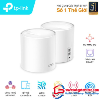 Hệ thống Wi-Fi 6 Mesh cho Gia đình AX1800 TP-LINK Deco X20(1-pack)