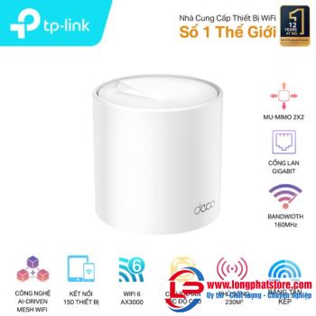 Hệ thống Wi-Fi 6 Mesh Cho Gia Đình AX3000 TP-LINK Deco X50(1-pack)