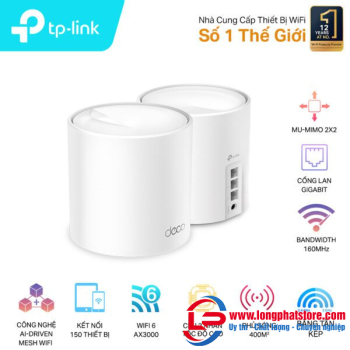 Hệ thống Wi-Fi 6 Mesh Cho Gia Đình AX3000 TP-LINK Deco X50(1-pack)