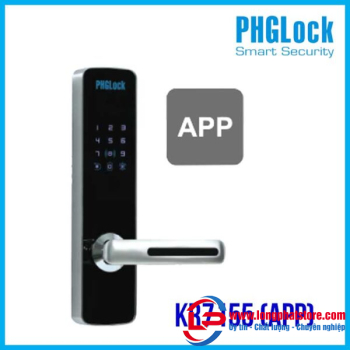 Khóa cửa cho căn hộ, nhà phố PHGLOCK KR7155 (Bạc-App)
