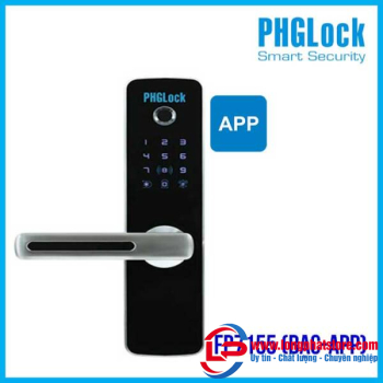 Khóa cửa cho văn phòng, căn hộ, nhà phố PHGLOCK FP7155 (Bạc-App)