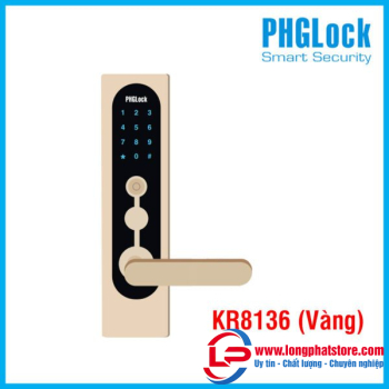 Khóa cửa điện tử cho căn hộ PHGLOCK KR8136 (Vàng)