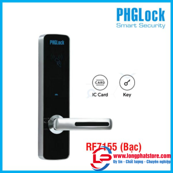 Khóa cửa điện tử cho khách sạn PHGLOCK RF7155 (Bạc)