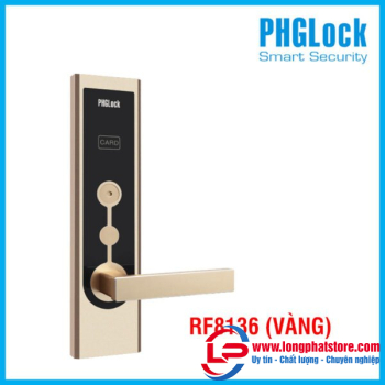Khóa cửa khách sạn PHGLOCK RF8136 (Vàng)