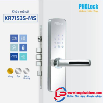 Khóa cửa cho căn hộ, nhà phố PHGLOCK FP7153W-S (Mica gương bạc)