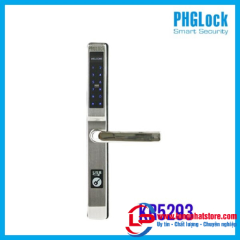 Khóa cửa cảm ứng cho cửa nhôm PHGLOCK KR5293-S (Bạc)