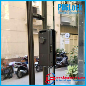 Khóa cửa vân tay cho cửa kính PHGLOCK FG3605W-MS Mica Bạc remote