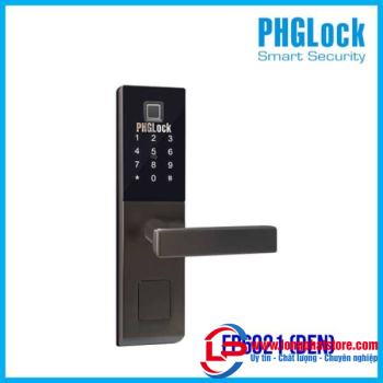 Khóa cửa vân tay PHGLOCK FP6021-BN [Màu Đen]