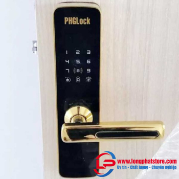 Khóa cửa cho căn hộ, nhà phố PHGLOCK KR7153-G (Vàng)
