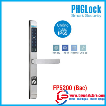 Khóa điện tử cho cửa nhôm PHGLOCK FP5200 (Bạc)