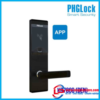 Khóa vân tay cho căn hộ PHGLOCK KR7868 (Đen-App)