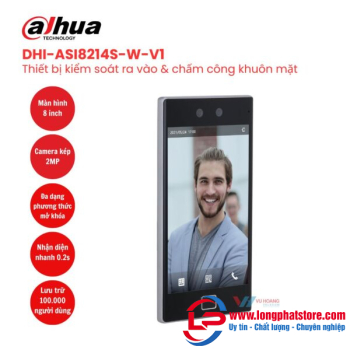 Thiết bị kiểm soát ra vào nhận diện khuôn mặt DAHUA DHI-ASI8214S-W-V1