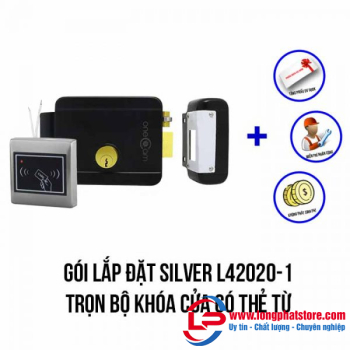 Lắp đặt trọn bộ khóa cửa có thẻ từ giá rẻ (SILVER L42020-1)
