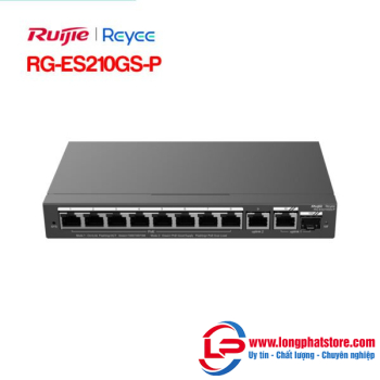 Layer 2 Smart Managed PoE Switch 10 Cổng RUIJIE REEYE RG-ES210GS-P
