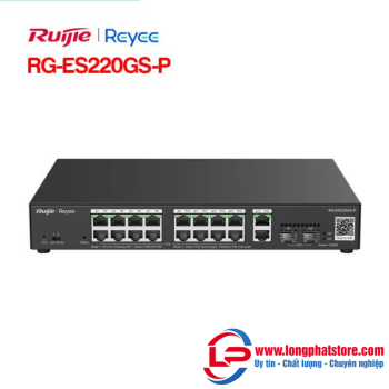Layer 2 Smart Managed PoE Switch 20 Cổng RUIJIE REEYE RG-ES220GS-P