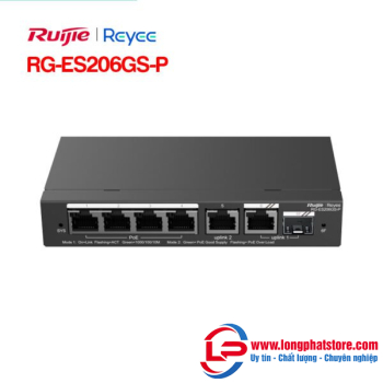 Layer 2 Smart Managed PoE Switch 6 Cổng RUIJIE REEYE RG-ES206GS-P
