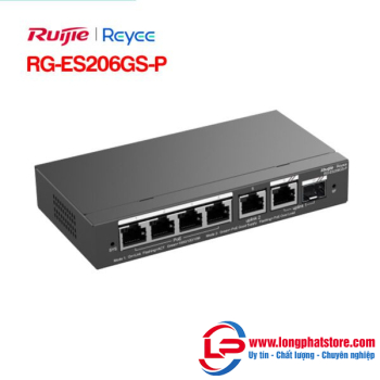 Layer 2 Smart Managed PoE Switch 6 Cổng RUIJIE REEYE RG-ES206GS-P