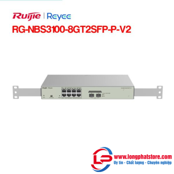 Layer 2 Smart Managed PoE Switch 8 Cổng RUIJIE REEYE RG-NBS3100-8GT2SFP-P-V2