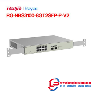 Layer 2 Smart Managed PoE Switch 8 Cổng RUIJIE REEYE RG-NBS3100-8GT2SFP-P-V2