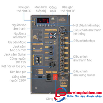 Loa kéo Karaoke Mobell MK-8021 1500W