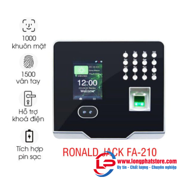 Máy chấm công khuôn mặt, vân tay RONALD JACK FA-210