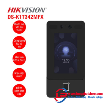 Máy chấm công nhận diện khuôn mặt HIKVISION DS-K1T342MFX