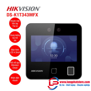 Máy chấm công nhận diện khuôn mặt HIKVISION DS-K1T343MFX