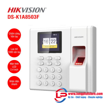 Máy chấm công vân tay Hikvision DS-K1A8503F