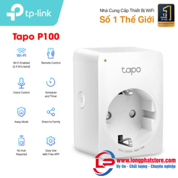 Ổ cắm thông minh TP-Link Tapo P100 (2 chấu tròn)