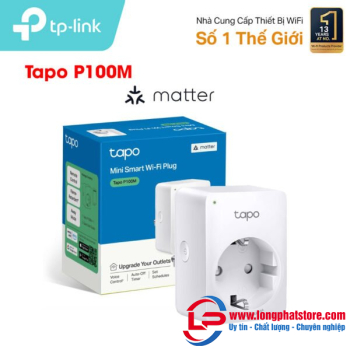 Ổ cắm thông minh TP-Link Tapo P100M (2 chấu tròn)