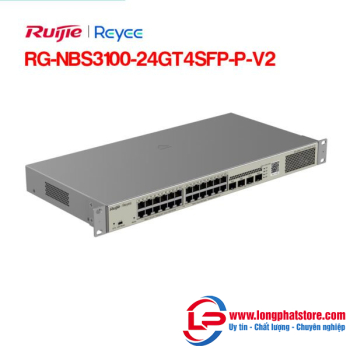 Layer 2 Smart Managed PoE Switch 24 Cổng RUIJIE YEEYE RG-NBS3100-24GT4SFP-P-V2