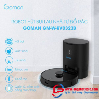 Robot hút bụi lau nhà tự đổ rác GOMAN GM-W-RV0323B