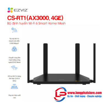 Router 1800Mps WiFi 6 EZVIZ CS-RT1 (AX3000, 4GE)
