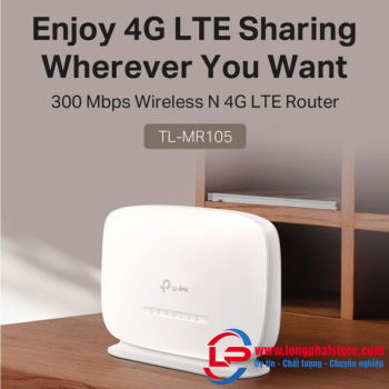 Router Không Dây 4G LTE Tốc Độ 300 Mbps TP-Link TL-MR105
