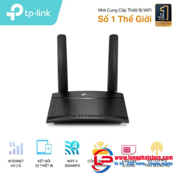 Router Không Dây 4G LTE Tốc Độ 300 Mbps TP-Link TL-MR100