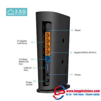 Router Wi-Fi 6 8 luồng AX6000 cổng 2.5GbE TP-LINK Archer AX80
