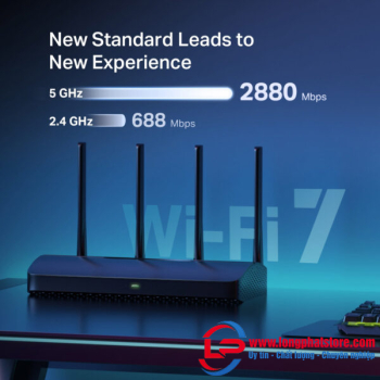 Router Wi-Fi 7 băng tần kép Mercusys MR27BE