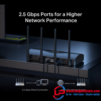 Router Wi-Fi 7 băng tần kép Mercusys MR27BE
