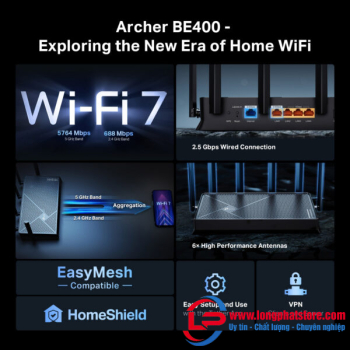Router Wi-Fi 7 băng tần kép TP-LINK Archer BE400