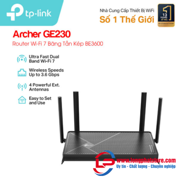 Router Wi-Fi 7 băng tần kép TP-LINK Archer GE230